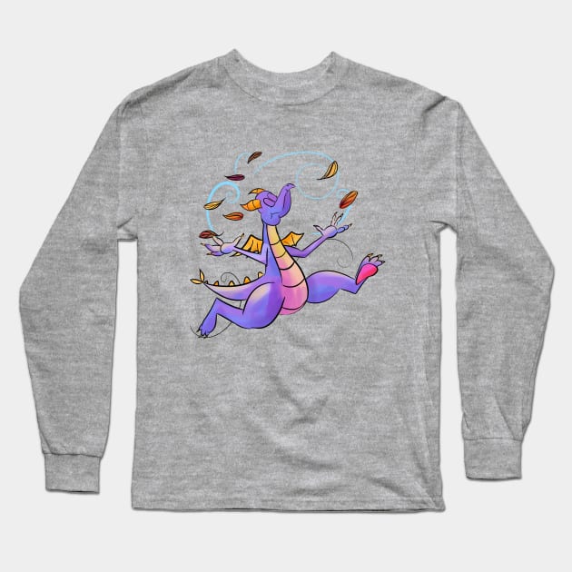 Leaping Figment Long Sleeve T-Shirt by sketchcot